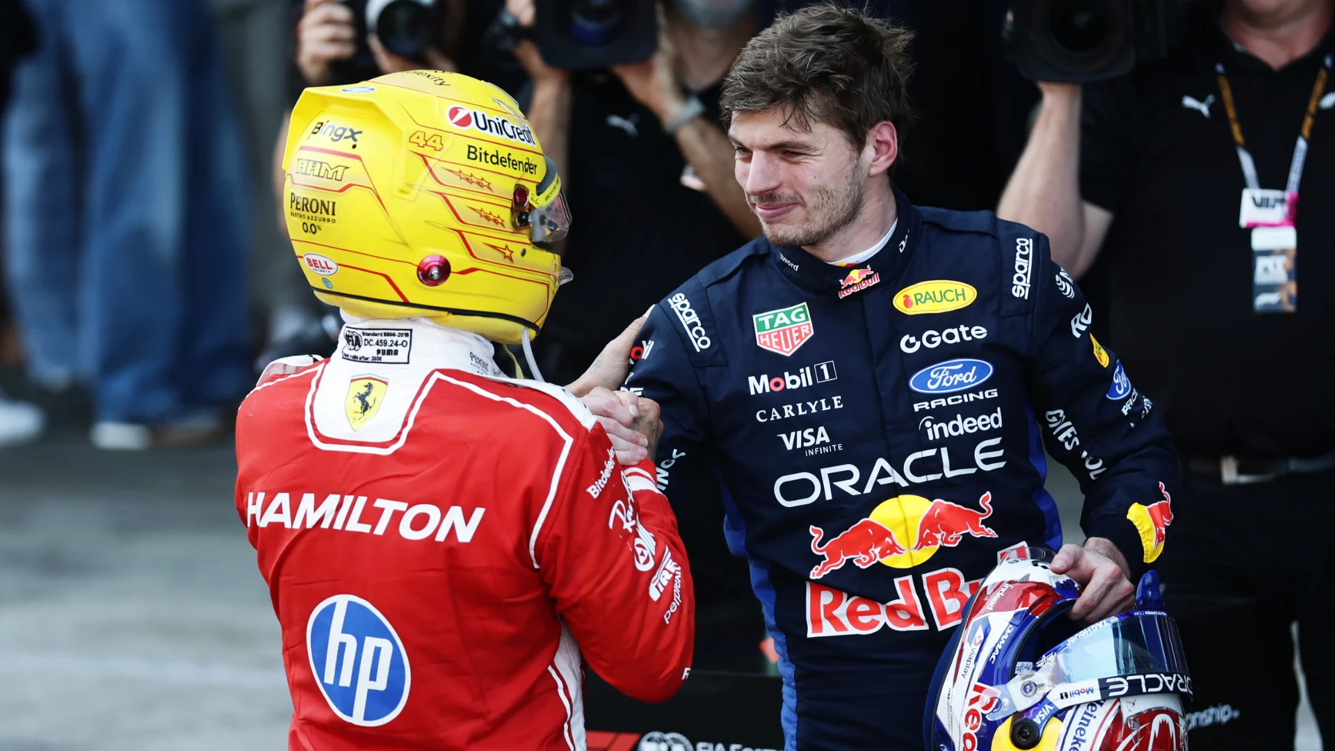 How the F1 world reacted to Hamilton's first Ferrari win thumbnail