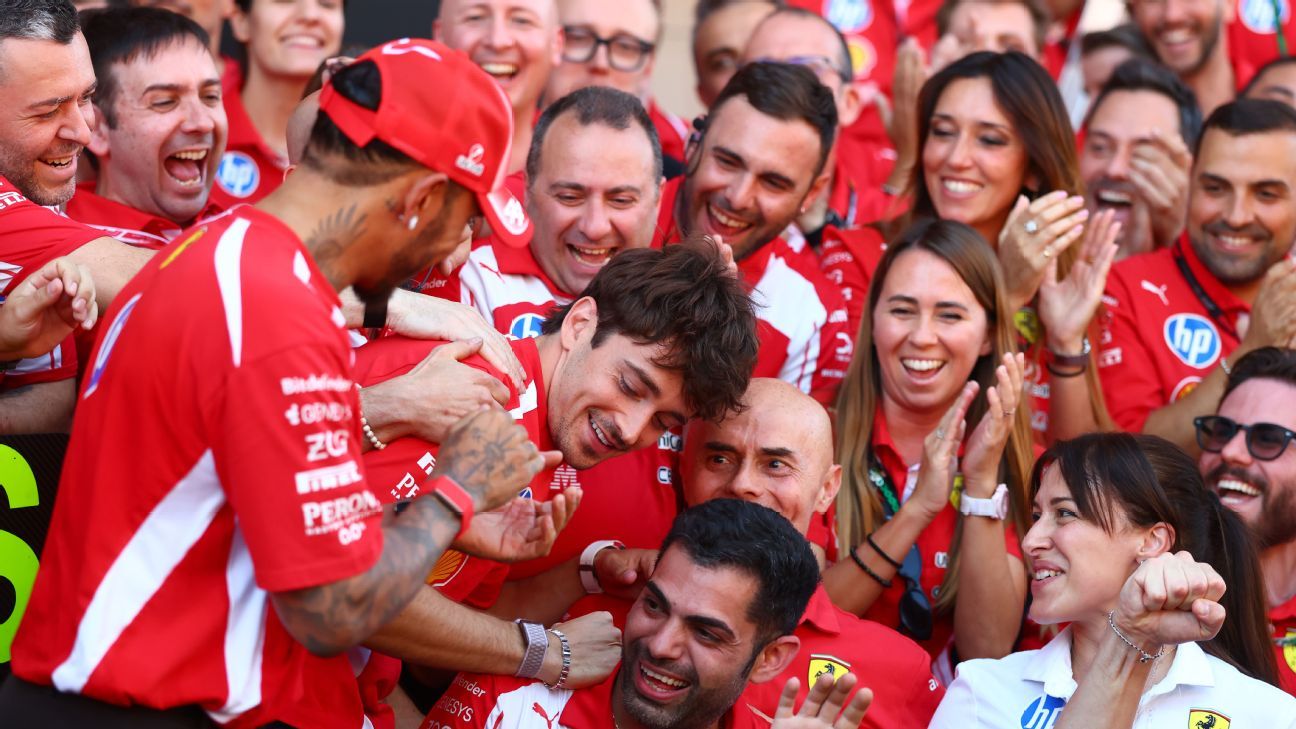 Ferrari's Charles Leclerc aims to 'up his game' after teammate Lewis Hamilton's successful run thumbnail