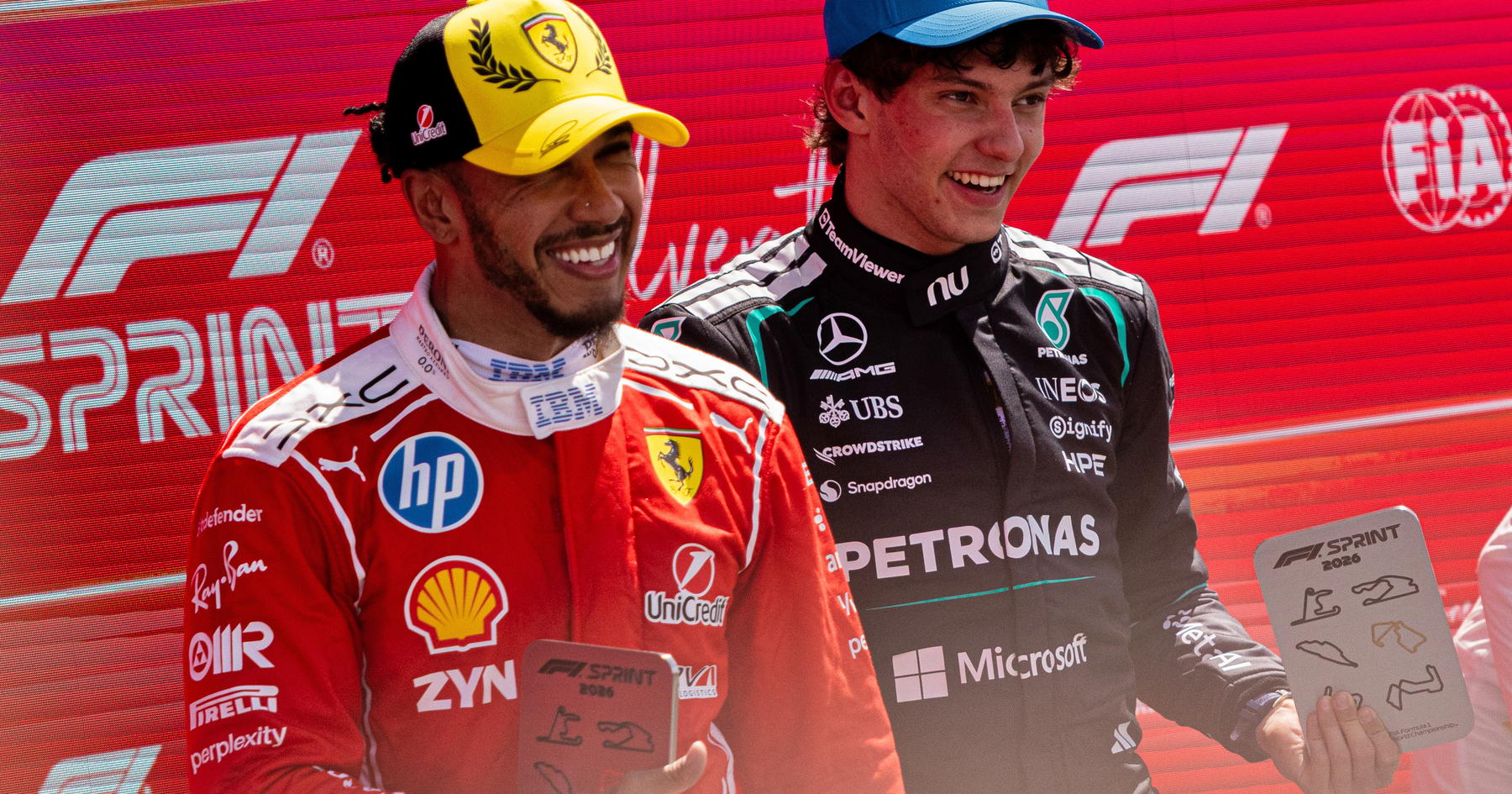 Lewis Hamilton clarifies eye-catching Ferrari claim with 'ballistic' Kimi Antonelli argument source thumbnail