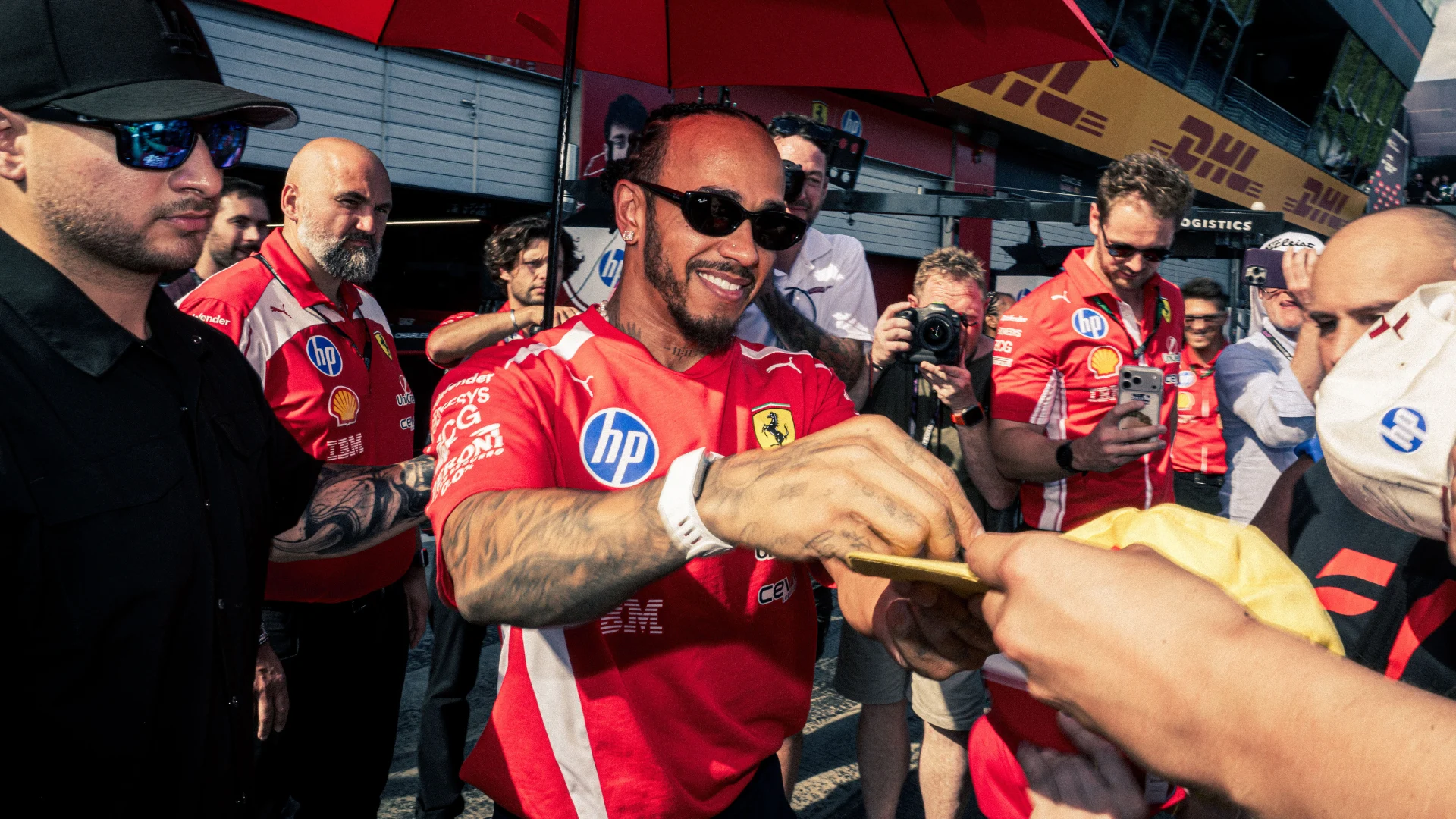 Hamilton rates chances of title push after first Ferrari win source thumbnail
