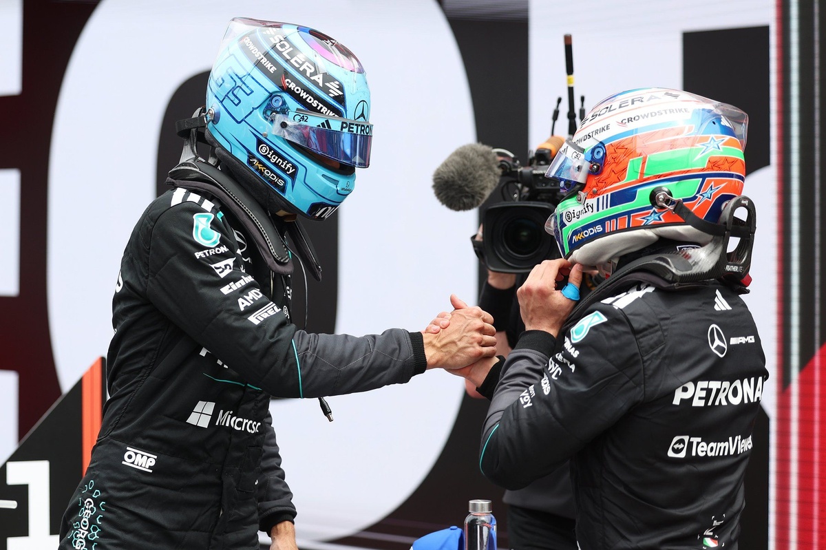 Kimi Antonelli brushes off George Russell F1 title pressure: 'How can it be mine to lose?' source thumbnail