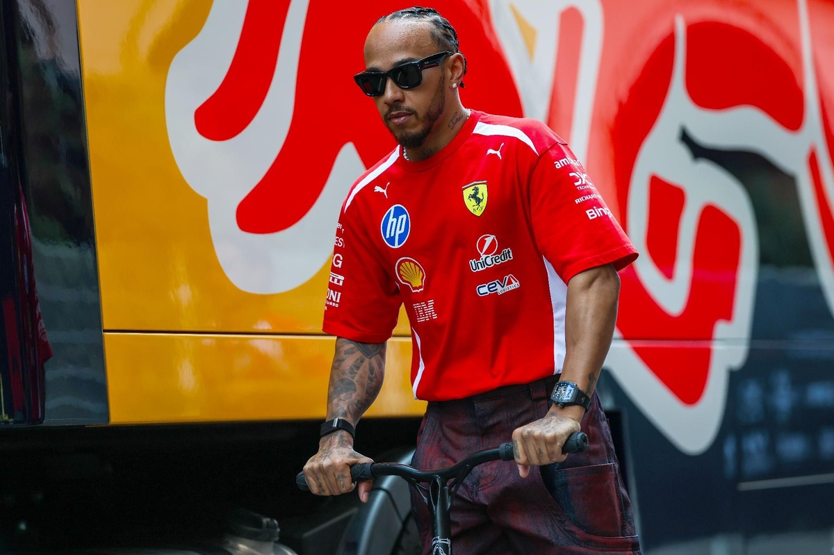 Lewis Hamilton shares first photos with new puppy Halo thumbnail