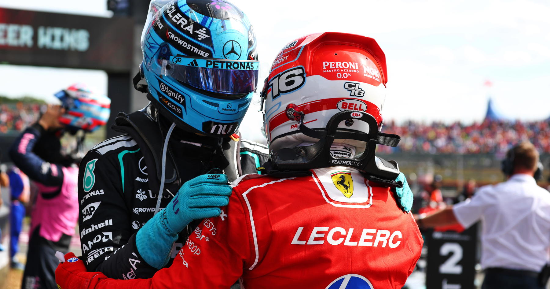 George Russell reveals Silverstone 'luck' after rescuing podium finish source thumbnail