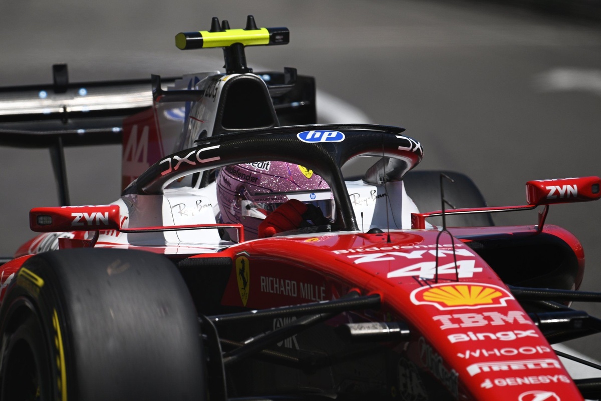 F1 Monaco GP: Lewis Hamilton tops FP2 in another Ferrari 1-2 while Lando Norris retires thumbnail