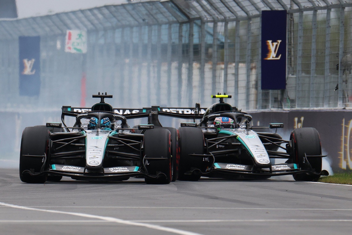 Mercedes knows it may have to turn George Russell-Kimi Antonelli fight "down a notch" thumbnail
