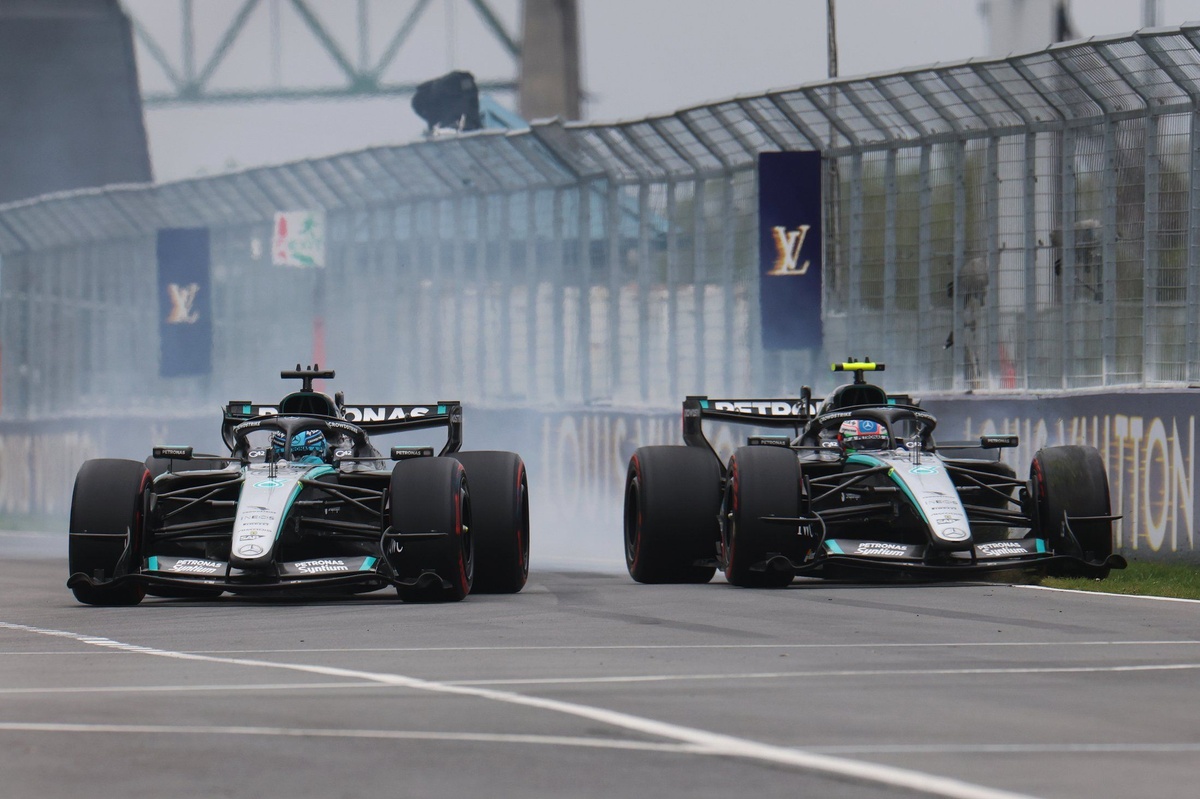 "Trust us to race each other" - The message George Russell and Kimi Antonelli had for Mercedes source thumbnail