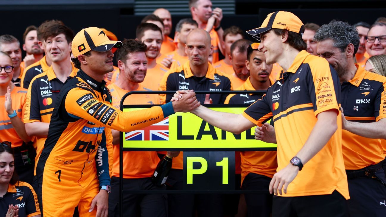 McLaren's Andrea Stella praises 'harmony' between teammates Lando Norris and Oscar Piastri source thumbnail