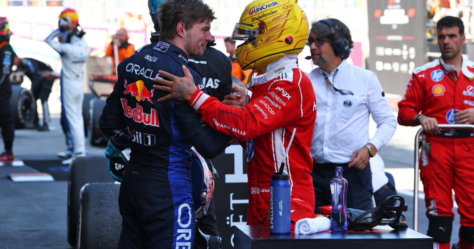 Max Verstappen sends Lewis Hamilton message after 'special moment' victory source thumbnail