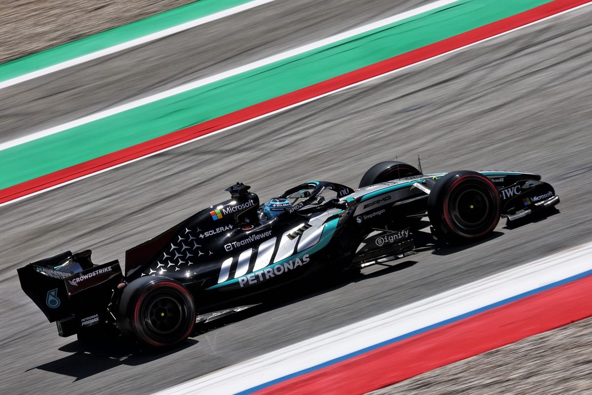 Russell sets pace in Barcelona FP1 as two rookies impress thumbnail
