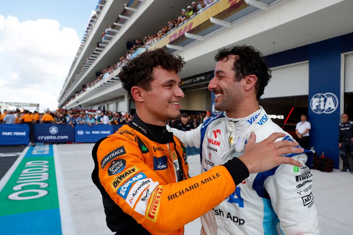Lando Norris reunites with Daniel Ricciardo for Indy 500 celebrations after disastrous Canadian GP thumbnail