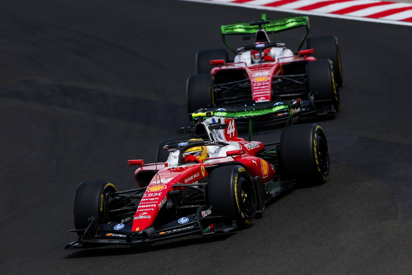 Hamilton and Leclerc keep Ferrari grounded despite dominant day thumbnail