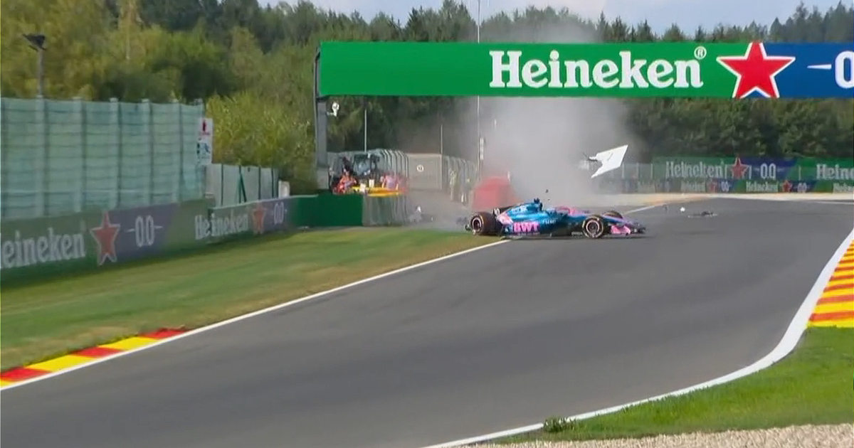 Pierre Gasly smash brings halt to second Belgian GP practice thumbnail