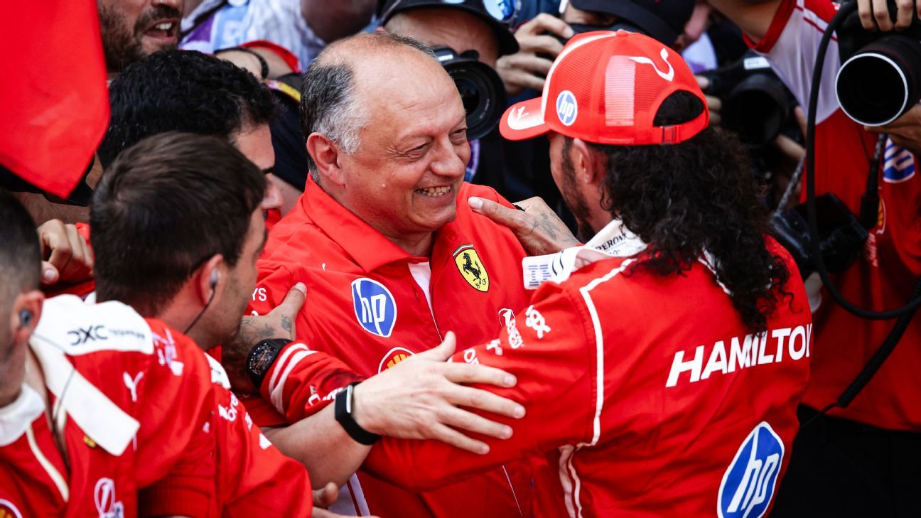 Lewis Hamilton 'relentless' with changes at Ferrari, Fred Vasseur 'enabled them to happen' source thumbnail
