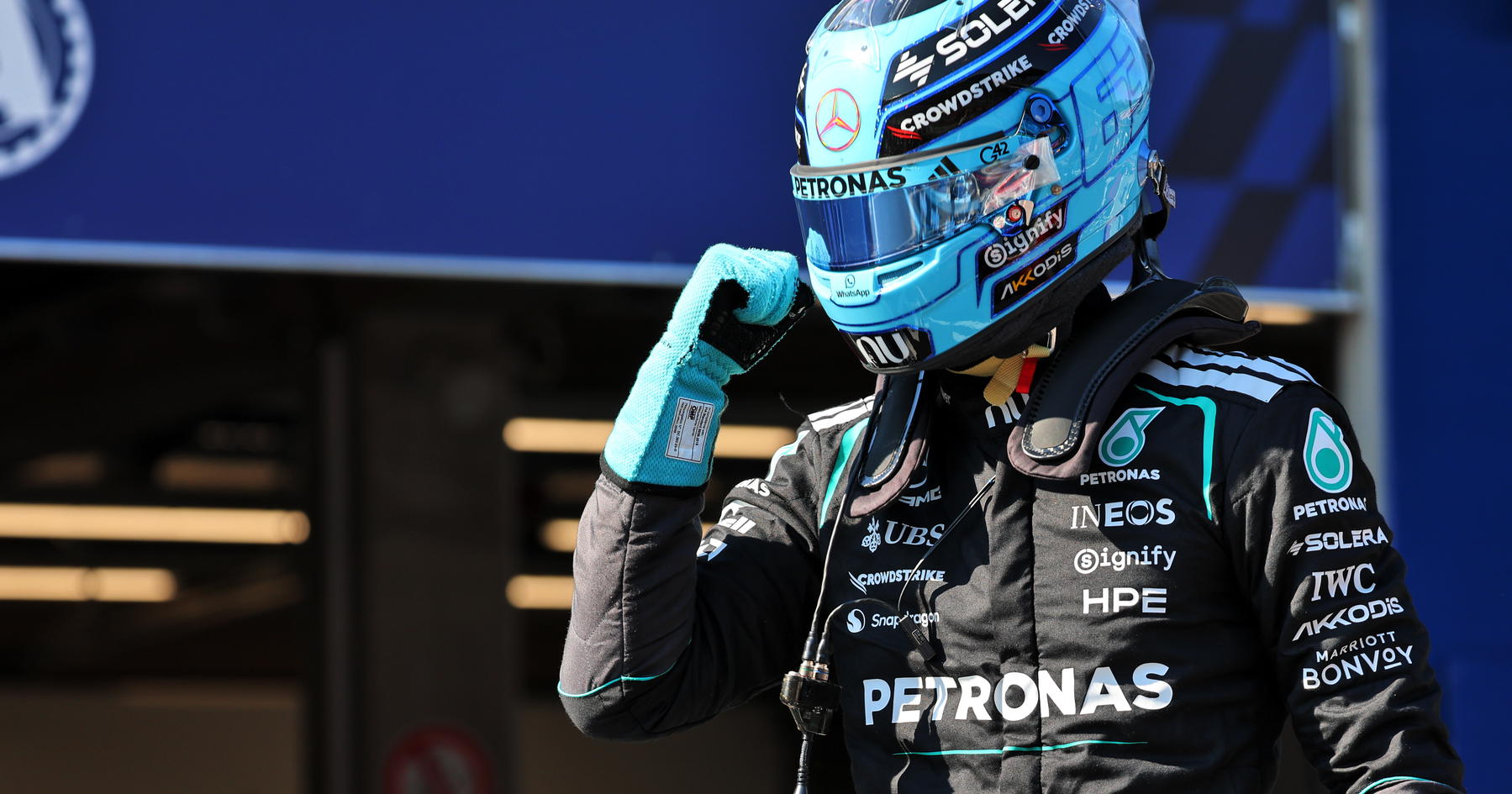 George Russell addresses controversial pole as latest Ferrari fight awaits source thumbnail
