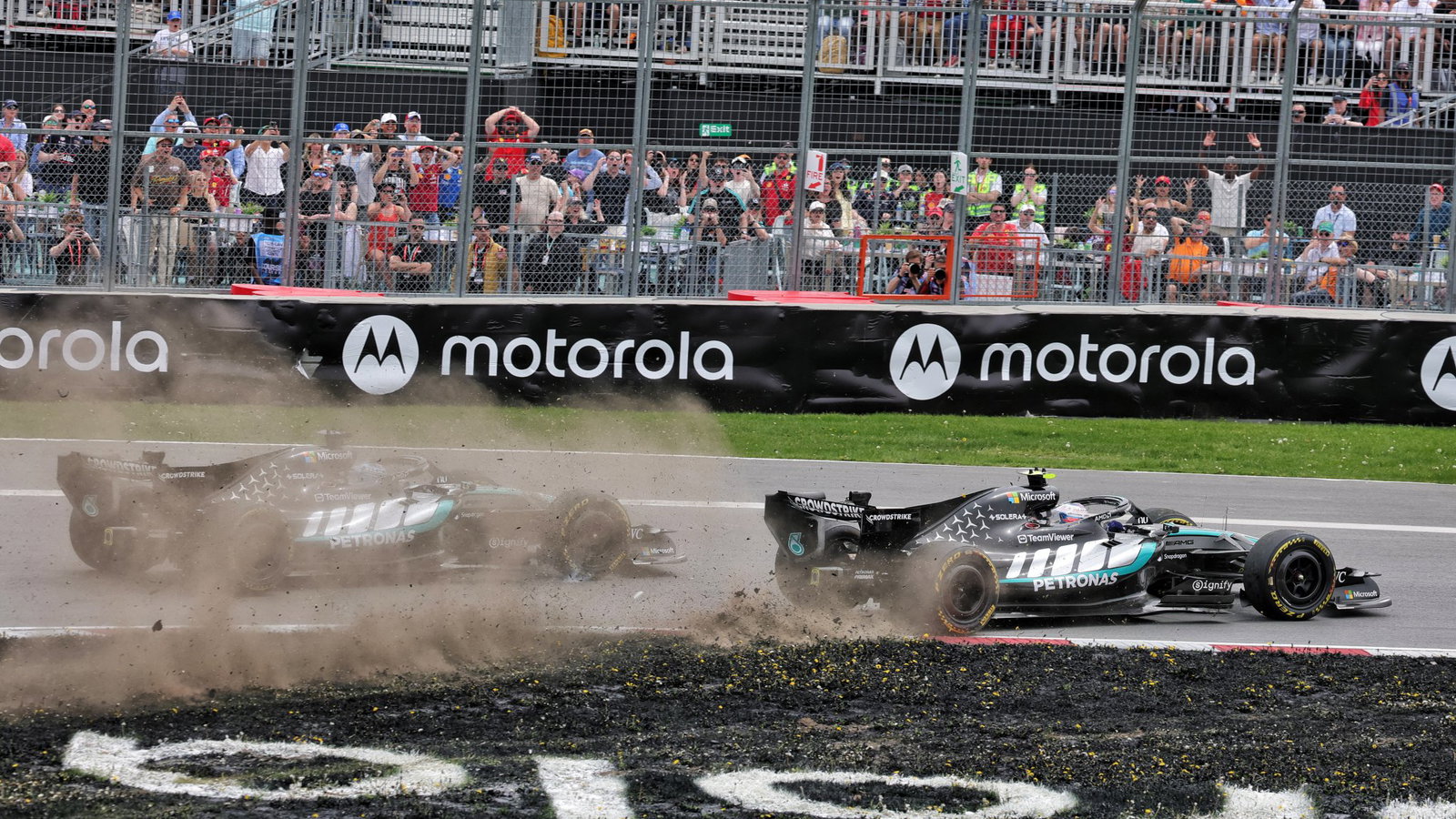George Russell wins F1 sprint as Mercedes fight has first flashpoint thumbnail