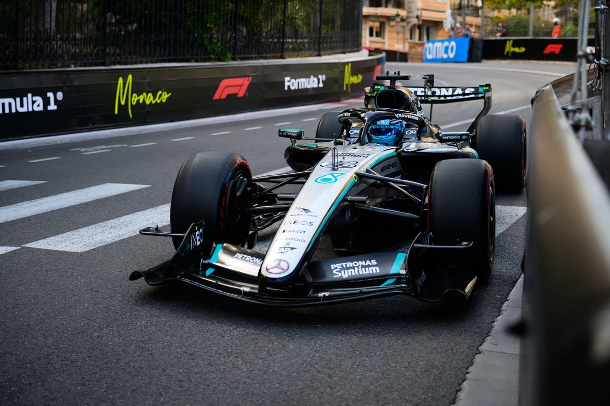 Mercedes explains why it won't challenge George Russell's Monaco penalties after all thumbnail