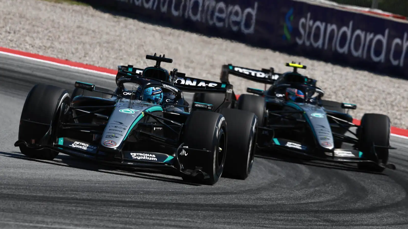 Mercedes reveals costly George Russell pitstop error behind Barcelona pace drop source thumbnail