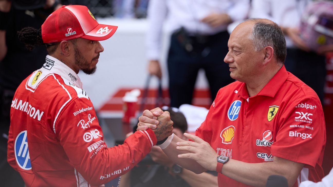 Barcelona Grand Prix: Lewis Hamilton's 'resilience' in 'tough moments' paid off for win - Fred Vasseur thumbnail