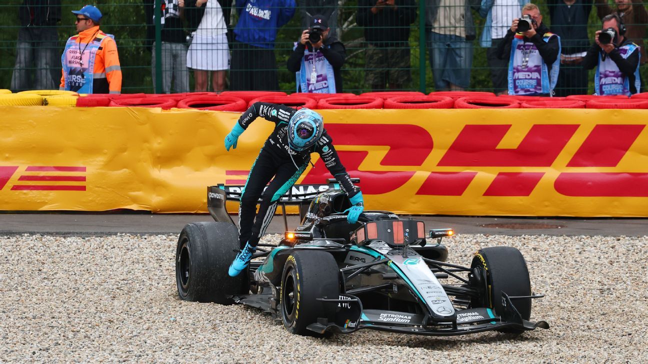 Mercedes' George Russell on Belgian GP opening lap retirement: 'I'm numb to the disappointment' source thumbnail