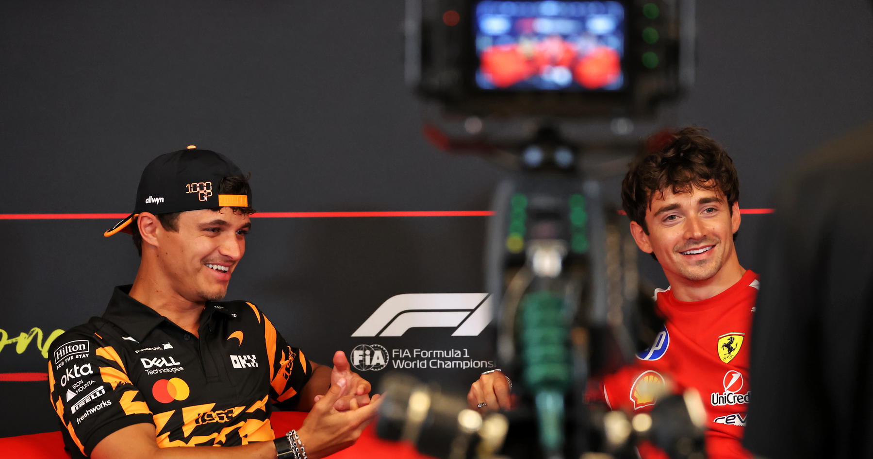 Charles Leclerc and Lando Norris learn stewards' verdict after rare infringement thumbnail