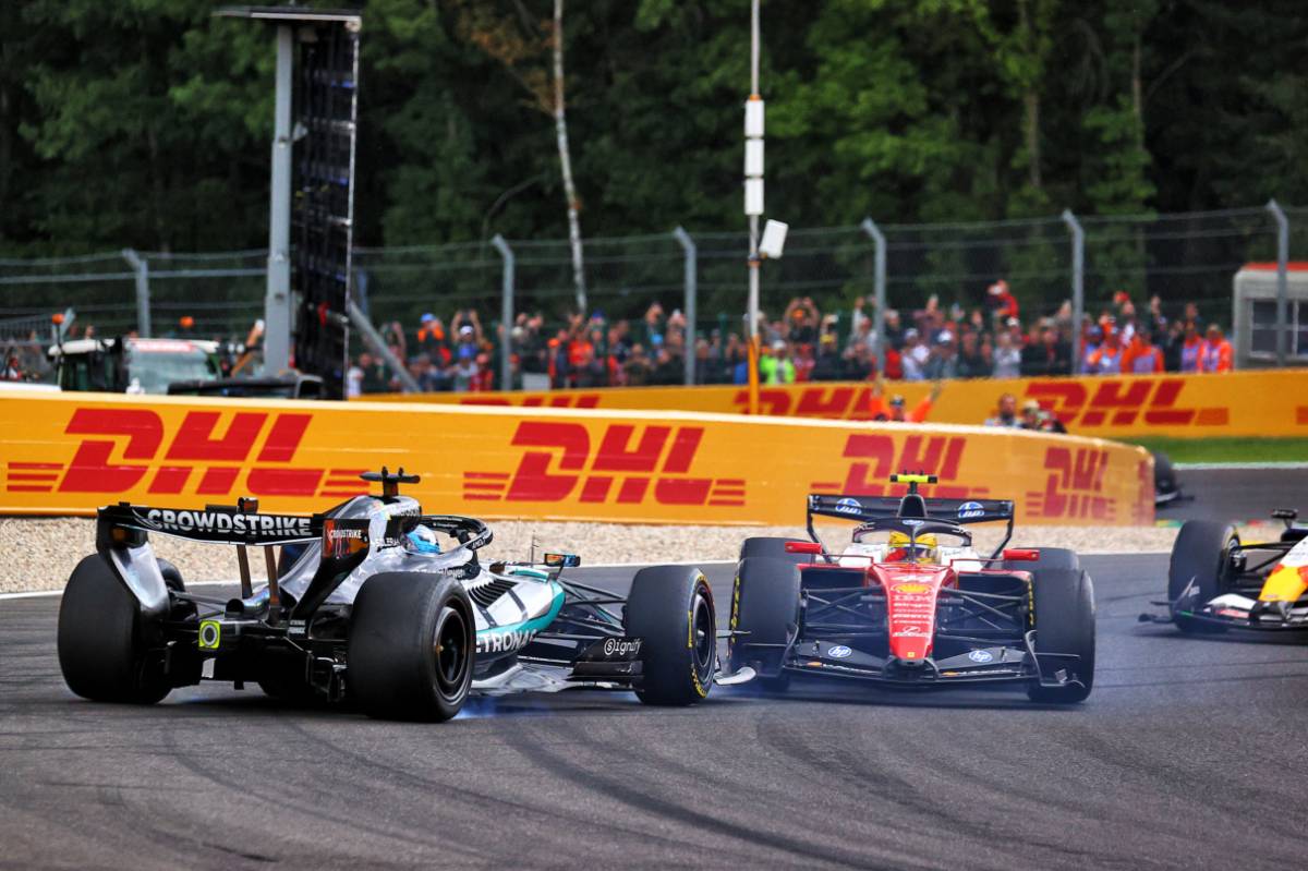 Hamilton insists opening lap clash with Russell ‘a racing incident' thumbnail